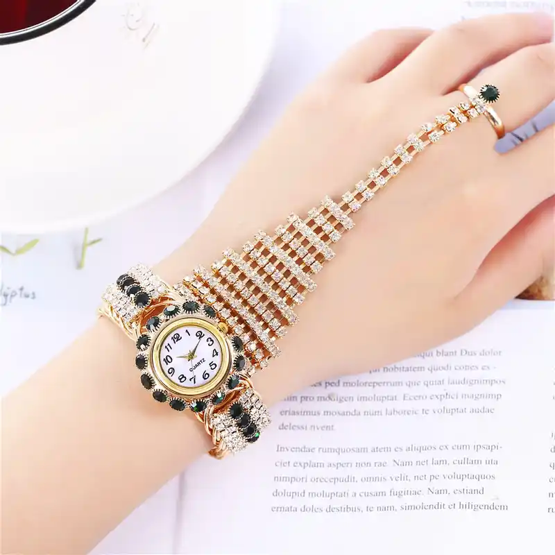 fashion crystal bracelet watch