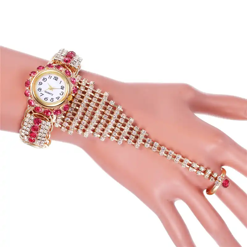 fashion crystal bracelet watch