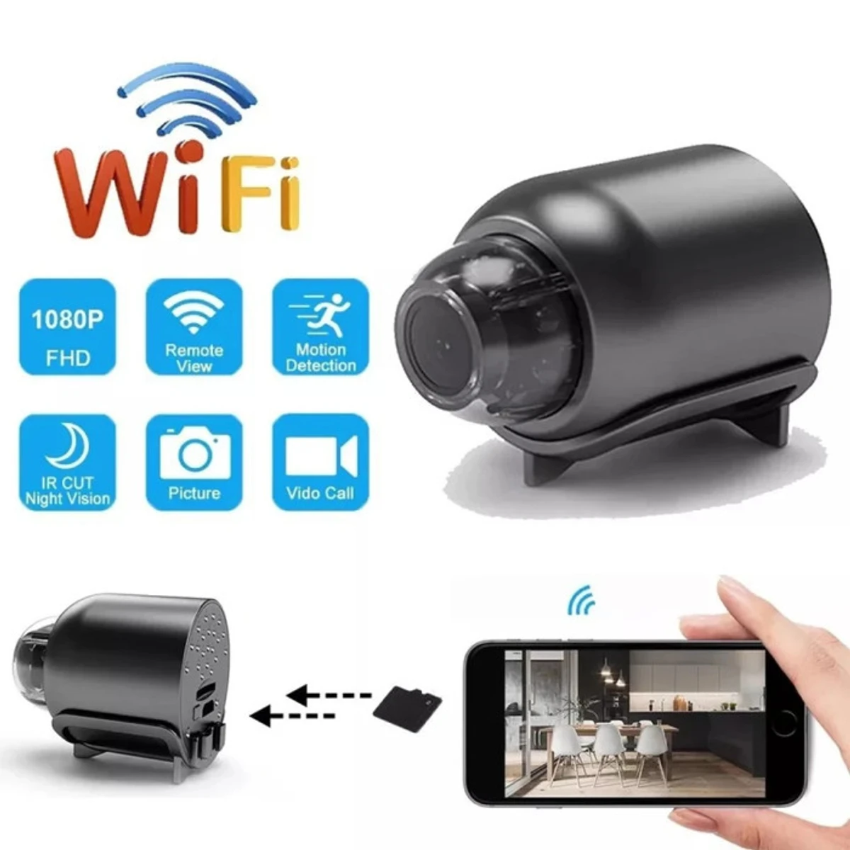 Mini Camera Full HD 1080p Video(Recharge able )